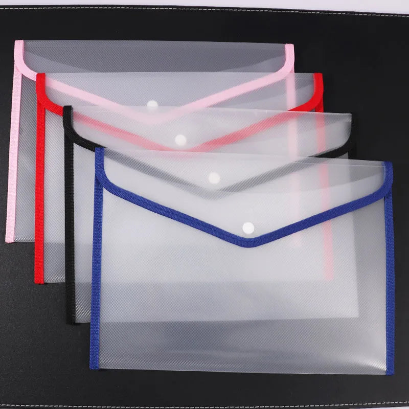 A4 Transparent Envelope Folder with Diagonal Border