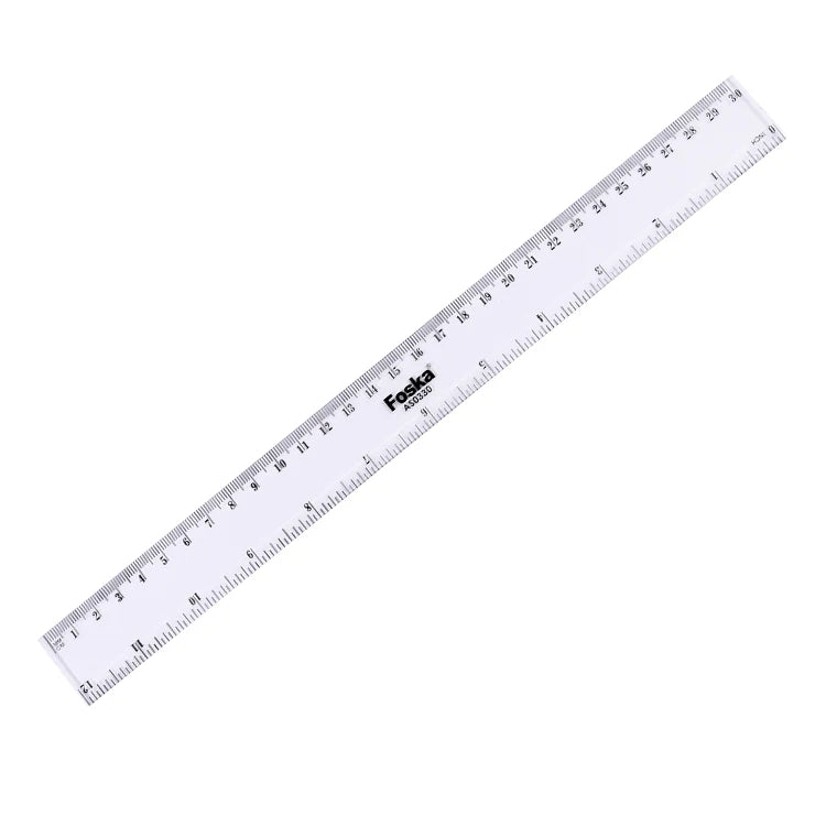 Clear PVC Straight Ruler 30cm