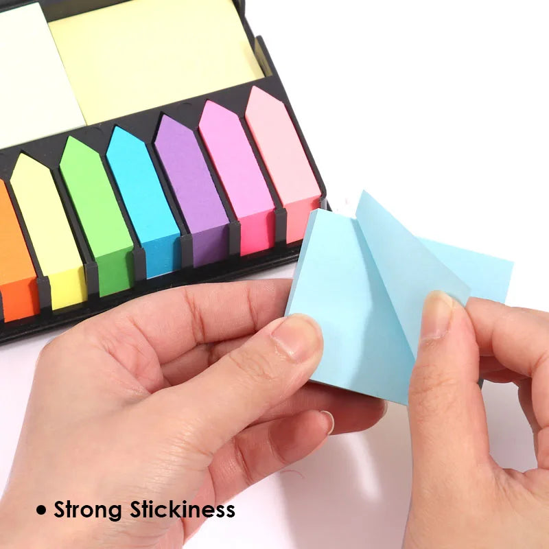 Kraft Paper Magnetic Sticky Memo Notes Set with Arrow Page Markers