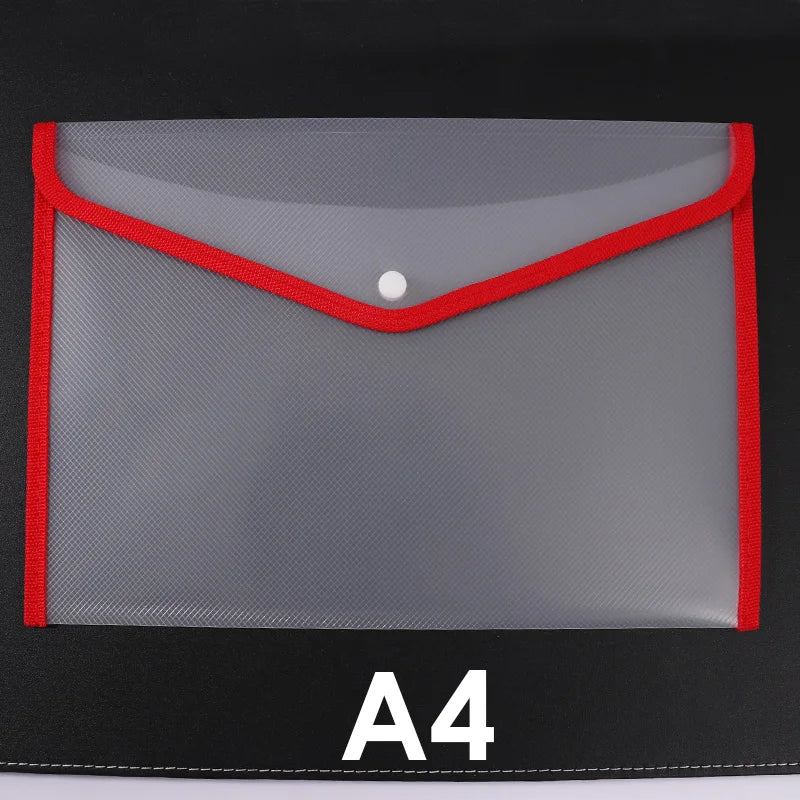A4 Transparent Envelope Folder with Diagonal Border