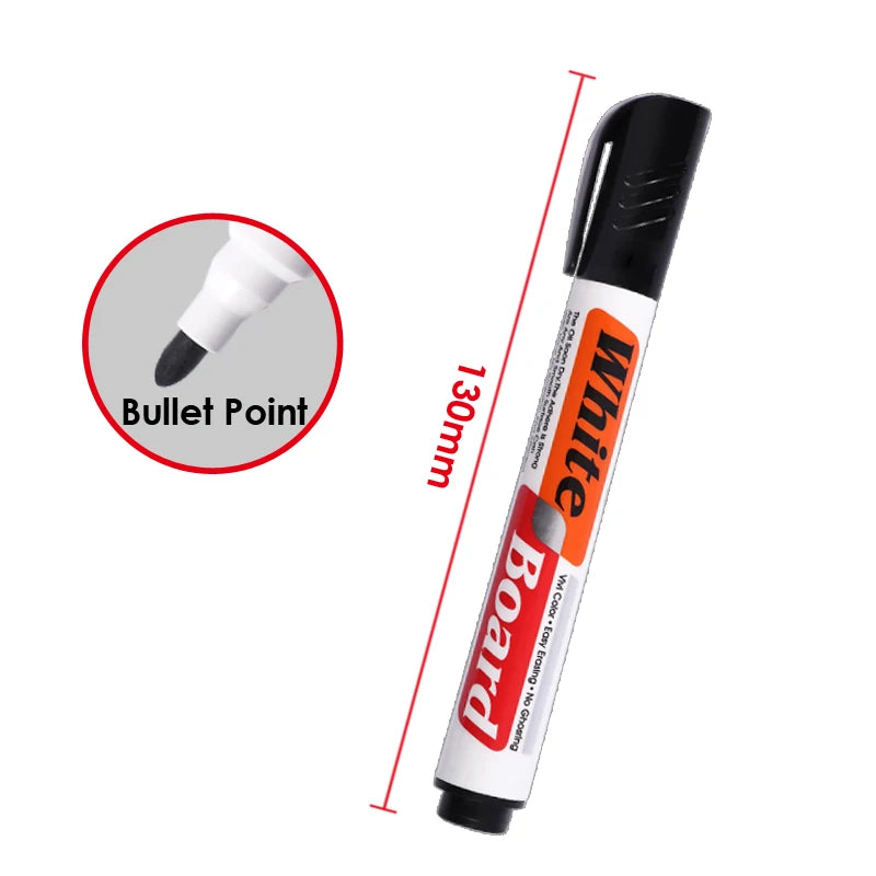 Dry Erase Whiteboard Markers with Smudge-Proof Ink – Pack of 3