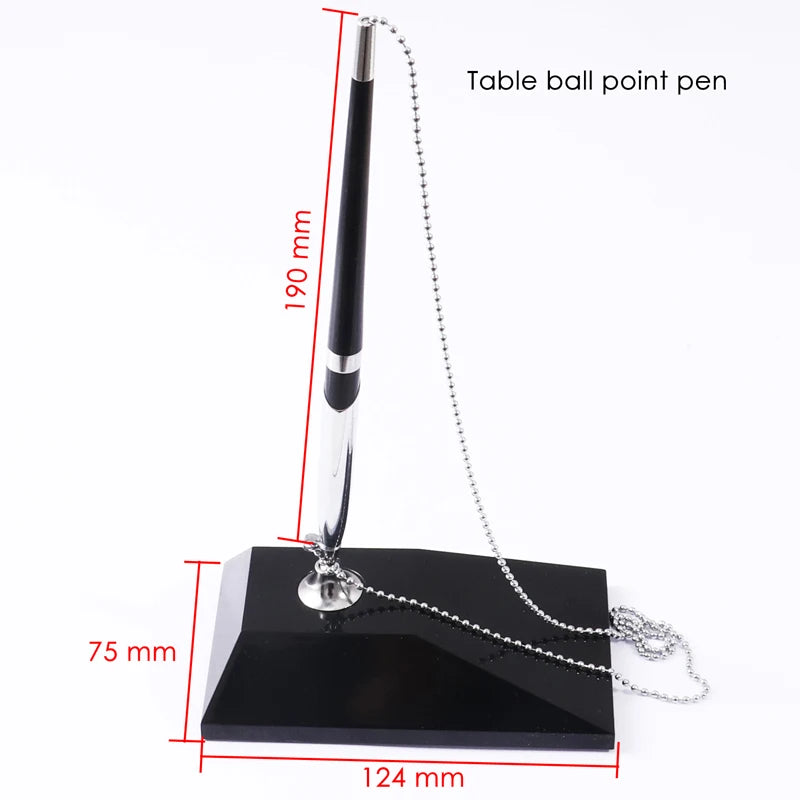 Rotatable Desk Ballpoint Pen with Chain 0.7mm