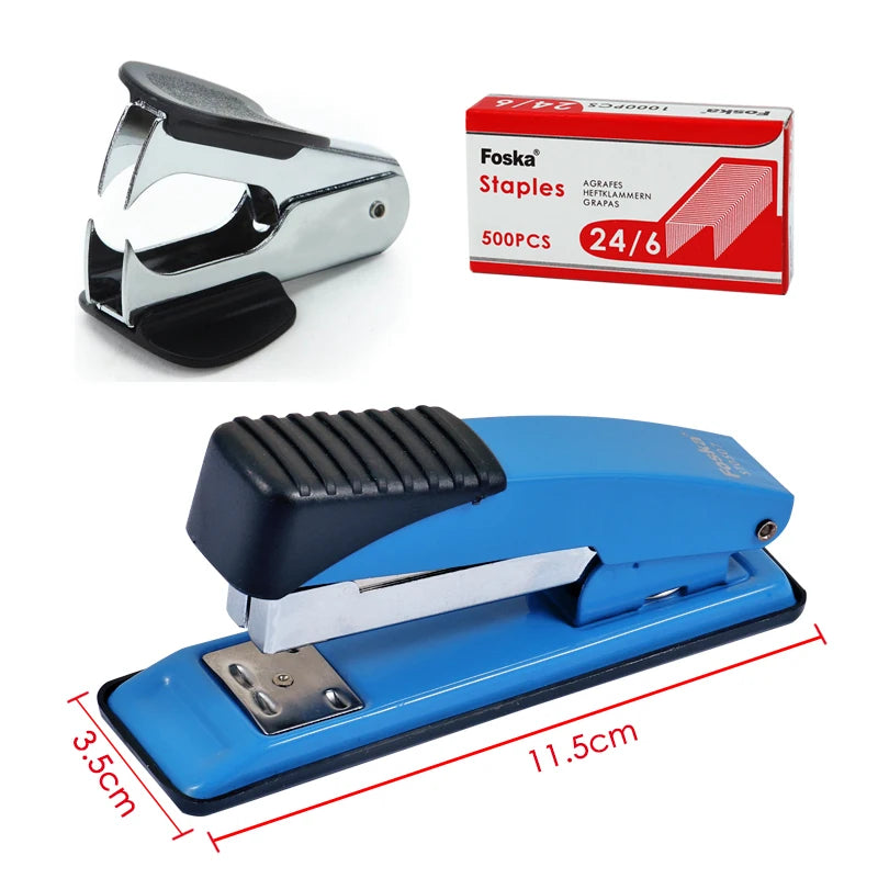 Metal Stapler Set with Staple Remover and 500 Staples