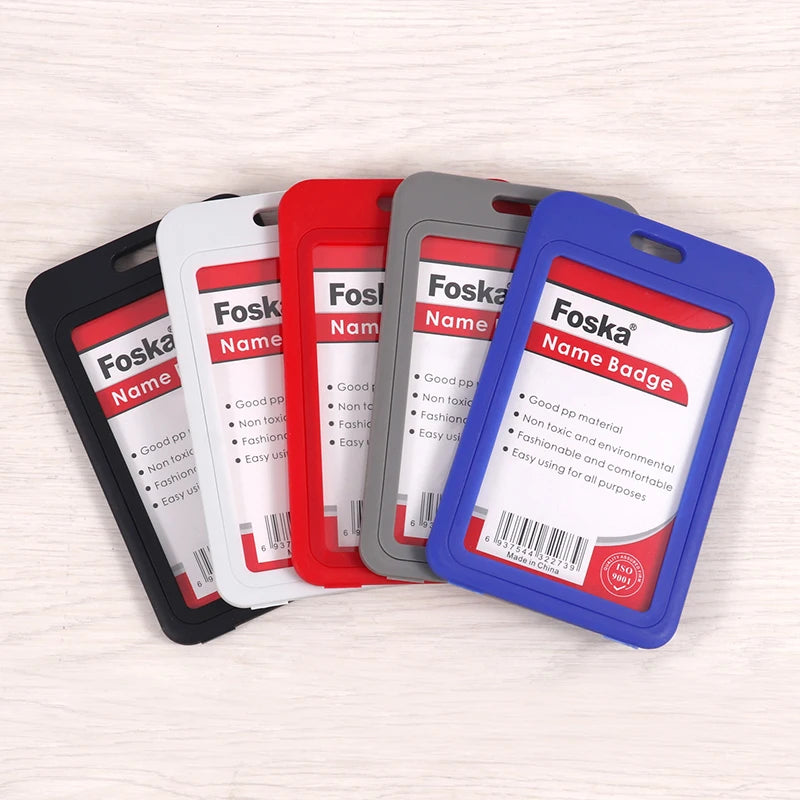 Vertical PP ID Card Badge Holder 54 x 86mm