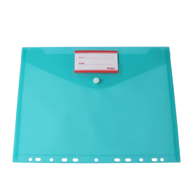 A4 Poly Envelope Folder with Button Closure