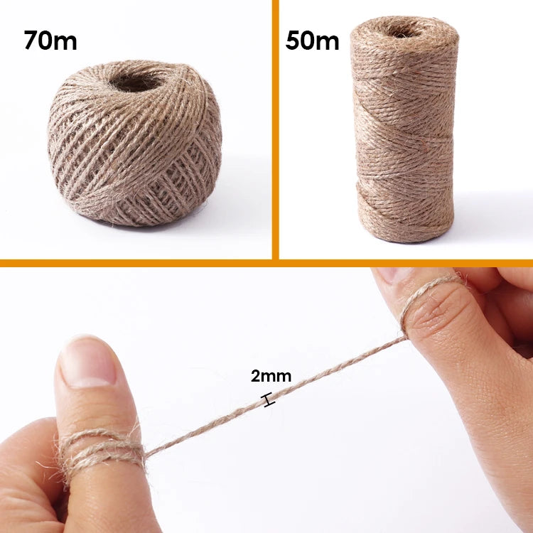 Natural Jute Twine Rope 70m – Decoration and Craft