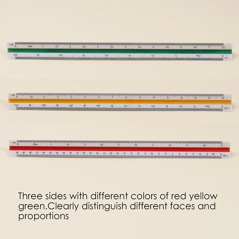 Plastic Triangular Scale Ruler 30cm