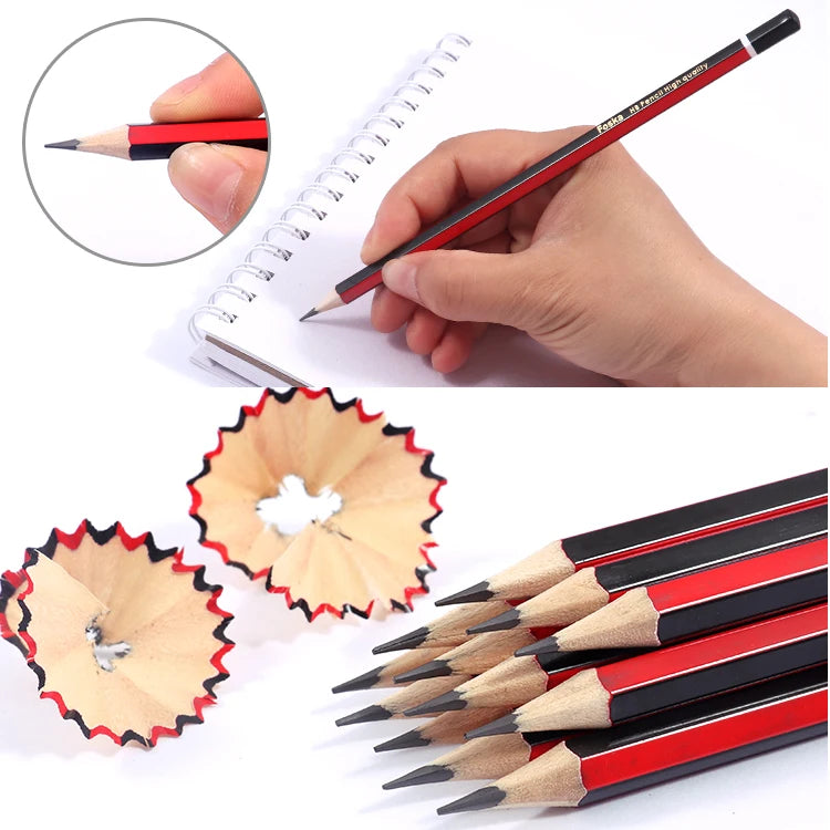Red & Blue Poplar HB Pencils with Eraser 7" – Box of 12