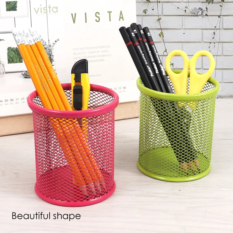 Round Steel Pen Holder Cup – Colourful