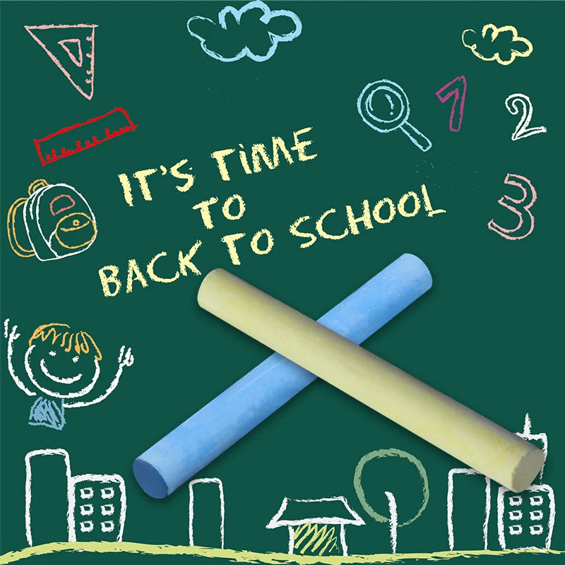 Dustless Colored Blackboard Chalk – Box of 12