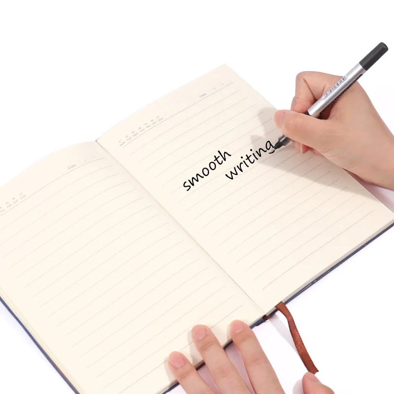 A5 Leather Hardcover Weekly Planner with Elastic Band – 96 Sheets