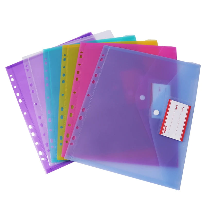 A4 Poly Envelope Folder with Button Closure