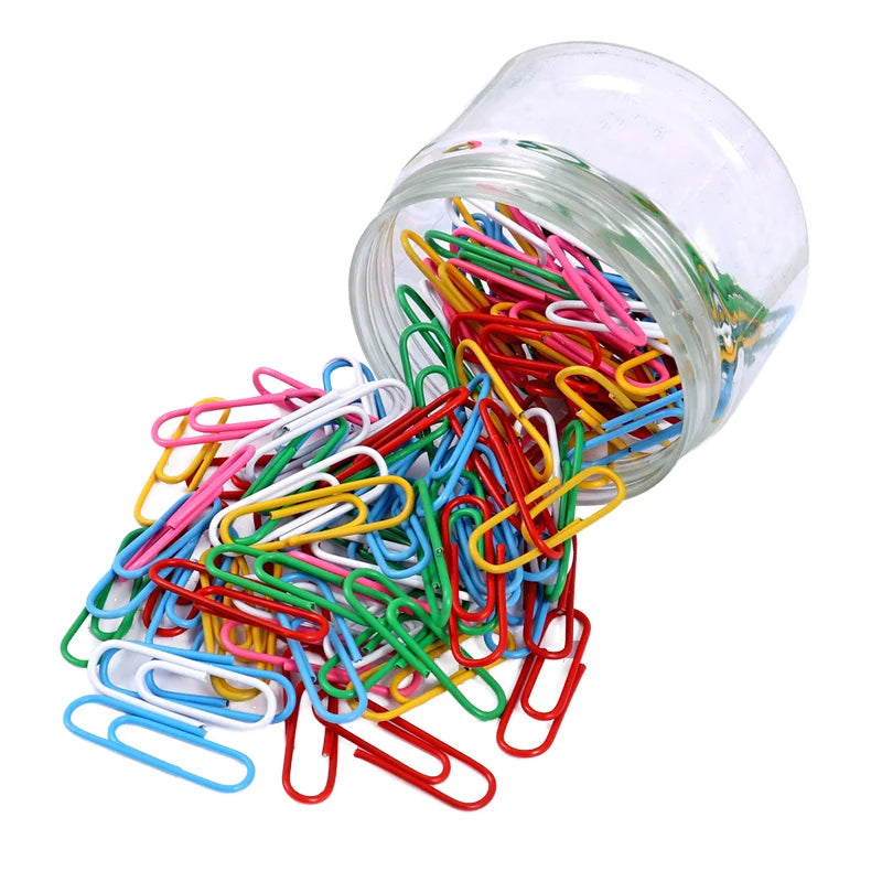 Vinyl Coated Round Paper Clips 28mm – Box of 120