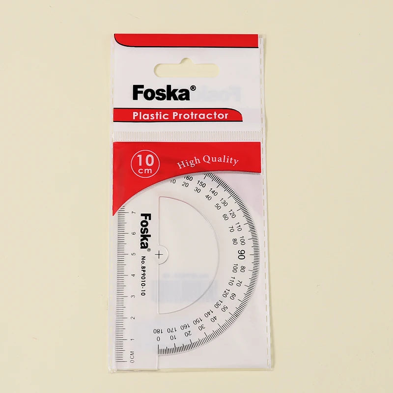 Clear Plastic Protractor 180 Degrees – 10cm