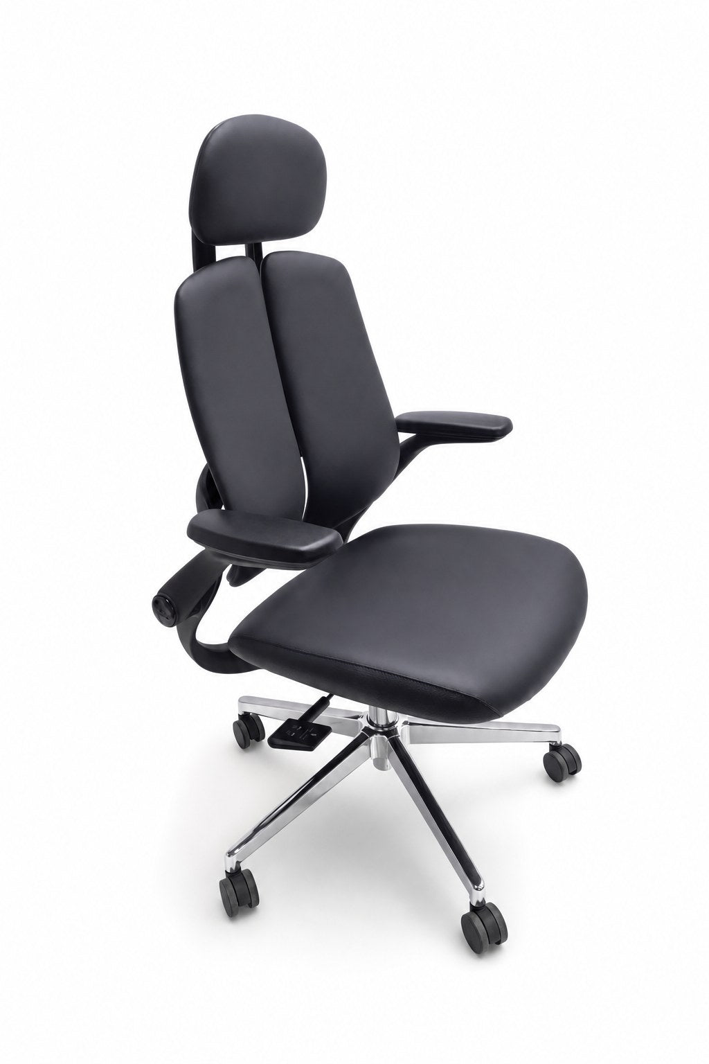 Flexa - Managerial Chair - Dark Grey PU Angle - Office R Us