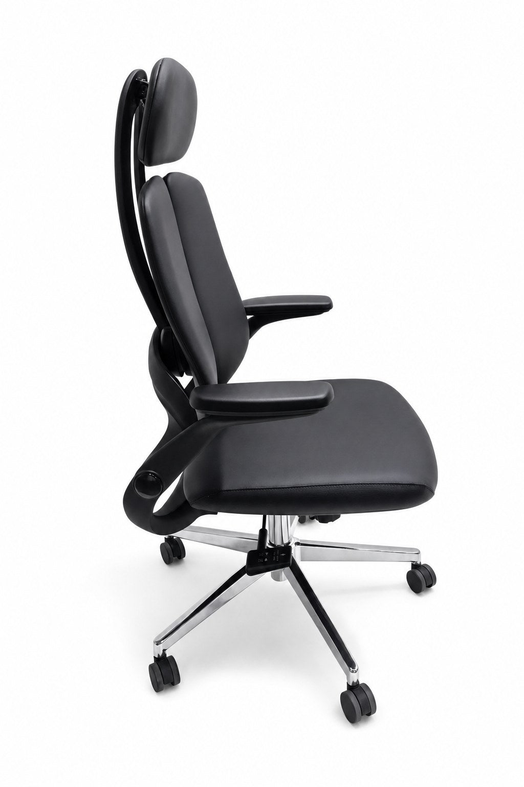 Flexa - Managerial Chair - Dark Grey PU Side - Office R Us