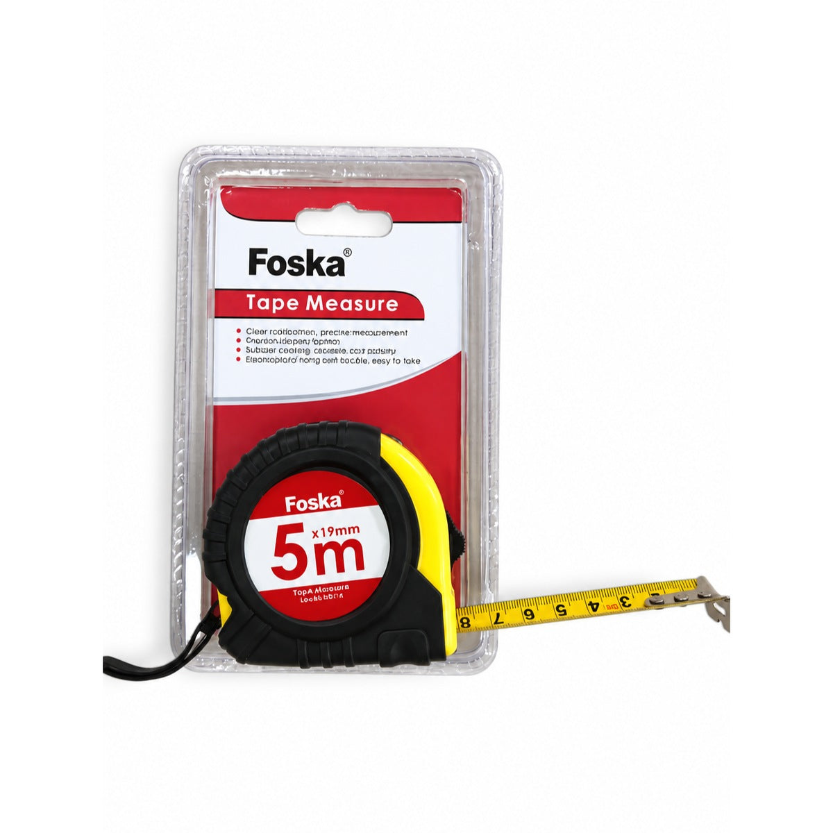 Foska 5 m tape measure with tape extended