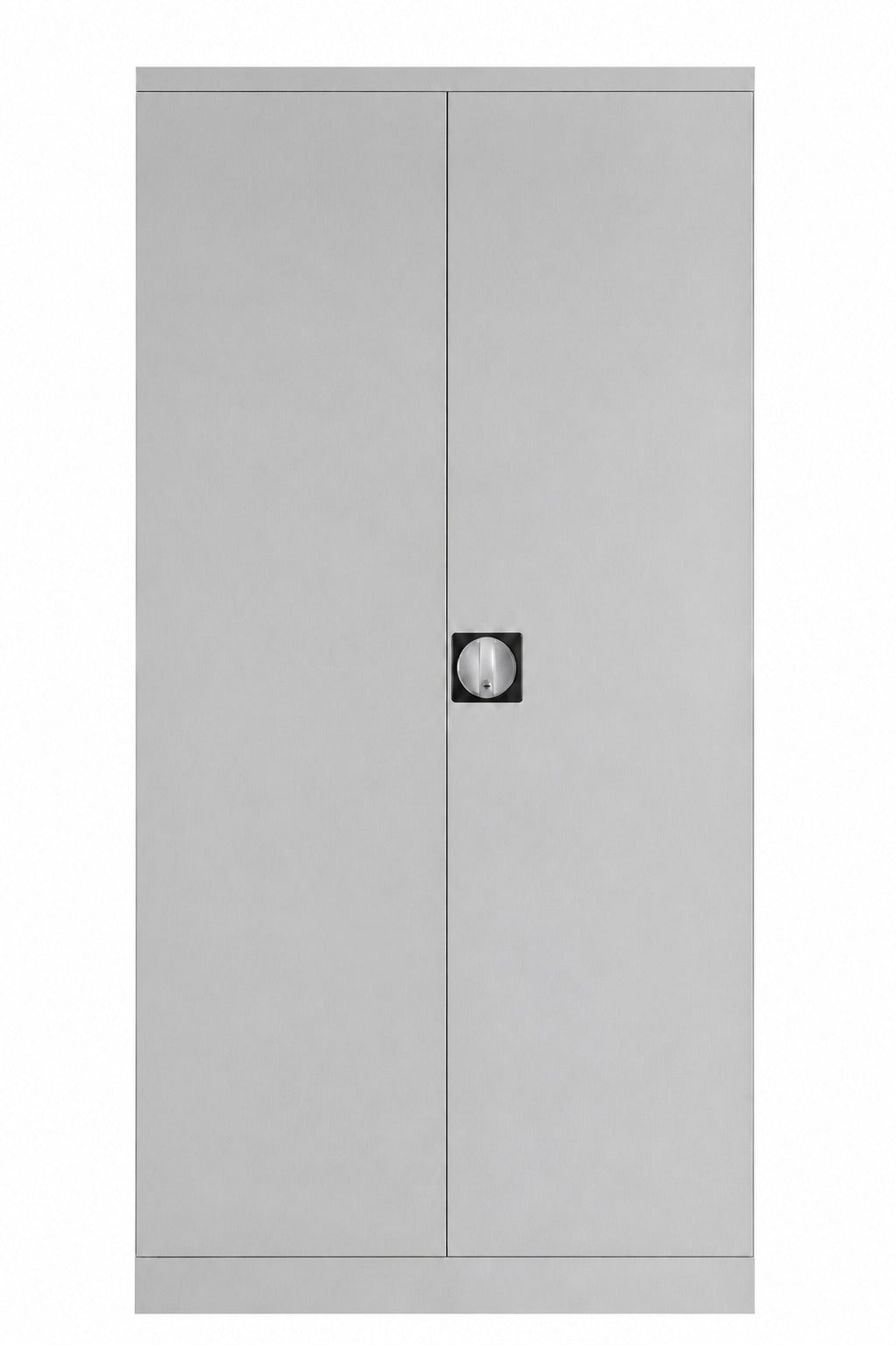 2-Door Steel Storage Cupboard with 4 Adjustable Shelves - Front View - Office R Us