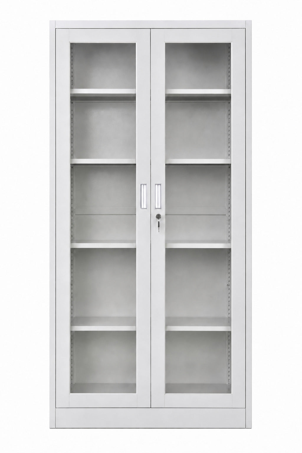 2 Glass Door Full-Height Storage Cabinet - Front View - Office R Us
