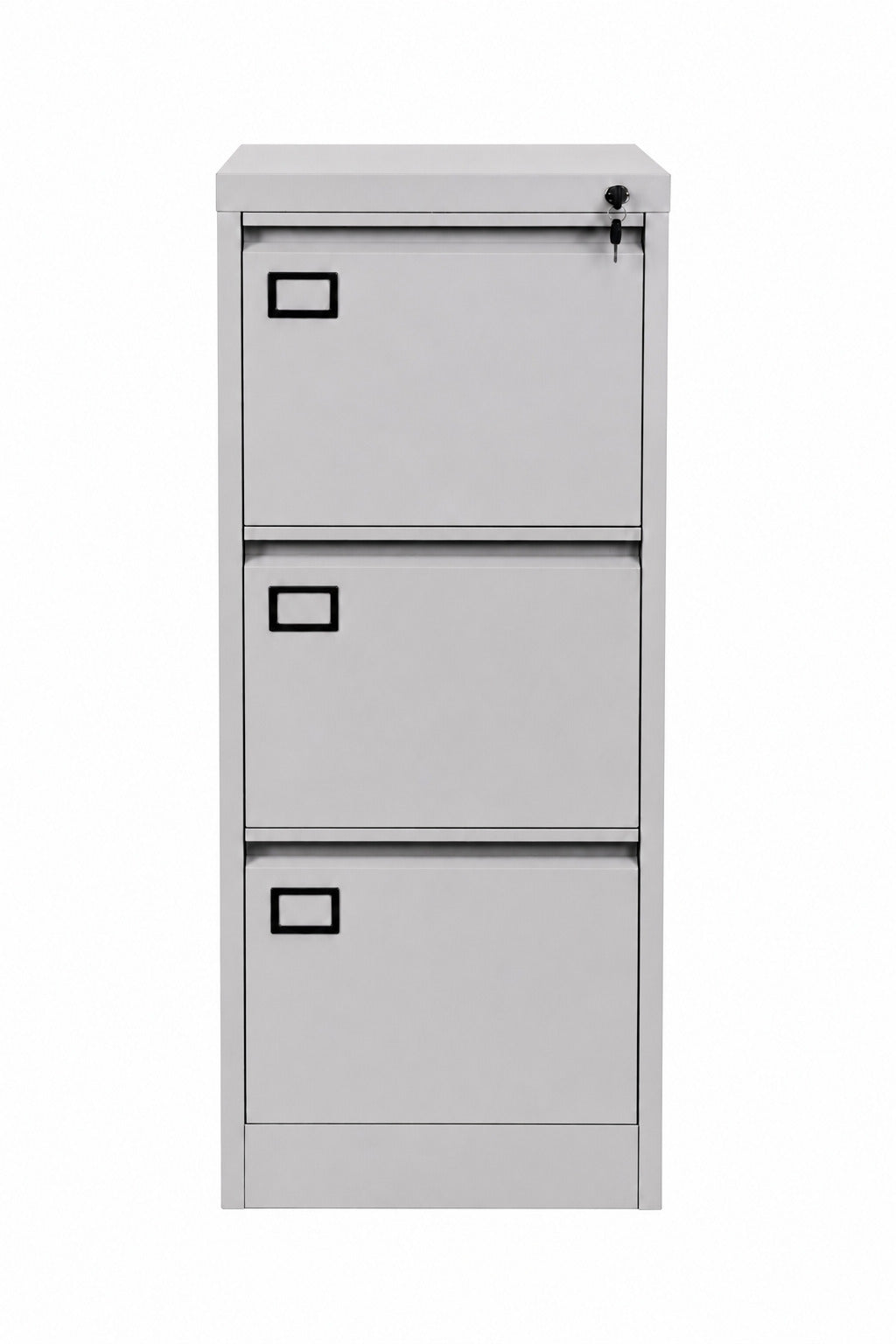 3-Drawer Vertical Metal Filing Cabinet - Front View - Office R Us