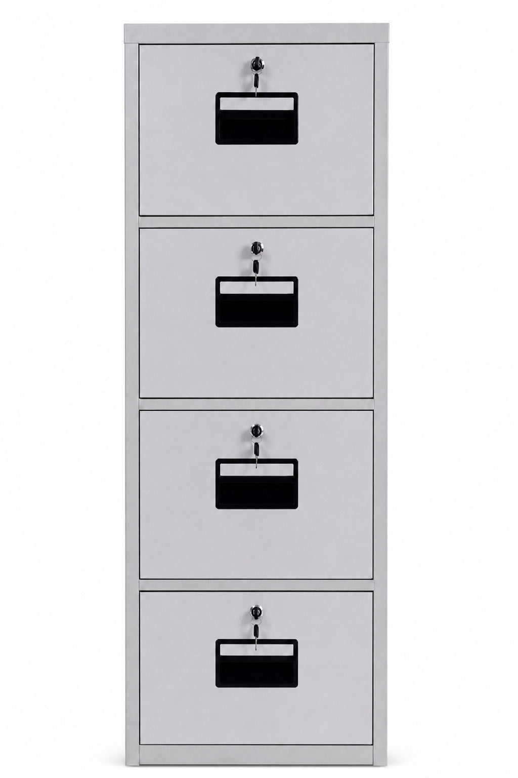 4-Drawer Filing Cabinet with Individual Drawer Locks - Front View - Office R Us
