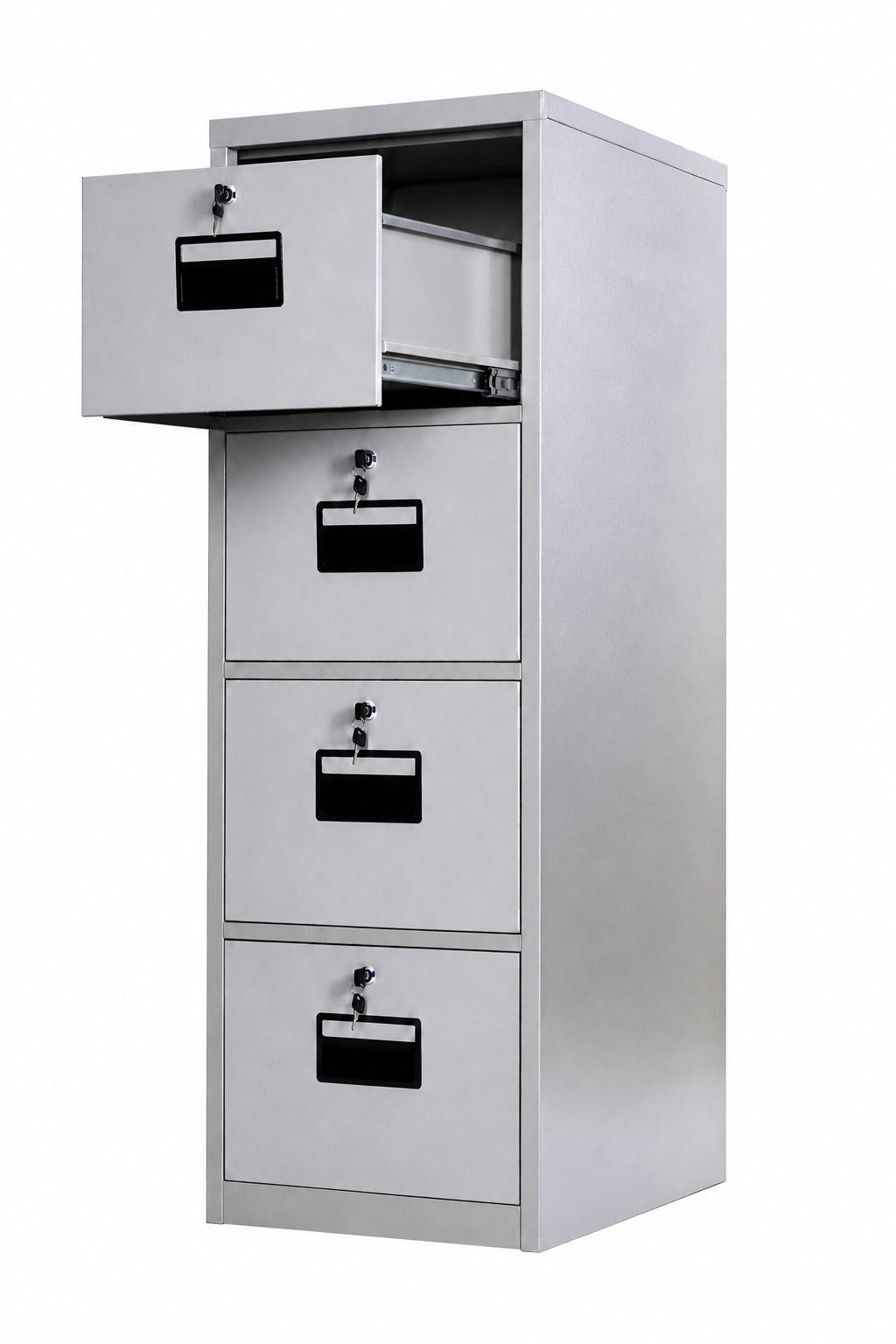 4-Drawer Filing Cabinet with Individual Drawer Locks - Drawer Open - Office R Us