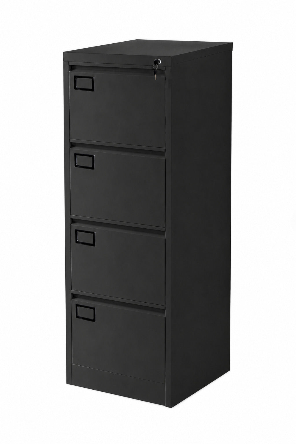 4-Drawer Vertical Metal Filing Cabinet - Black - Office R Us