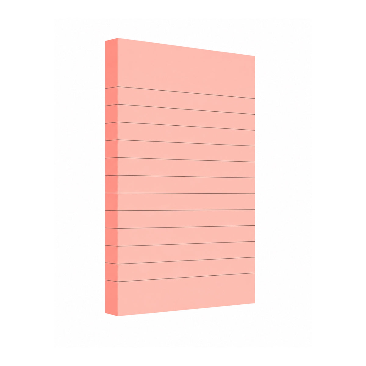 Fluorescent Lined Sticky Notes 75 x 125 mm - Red - Office R Us