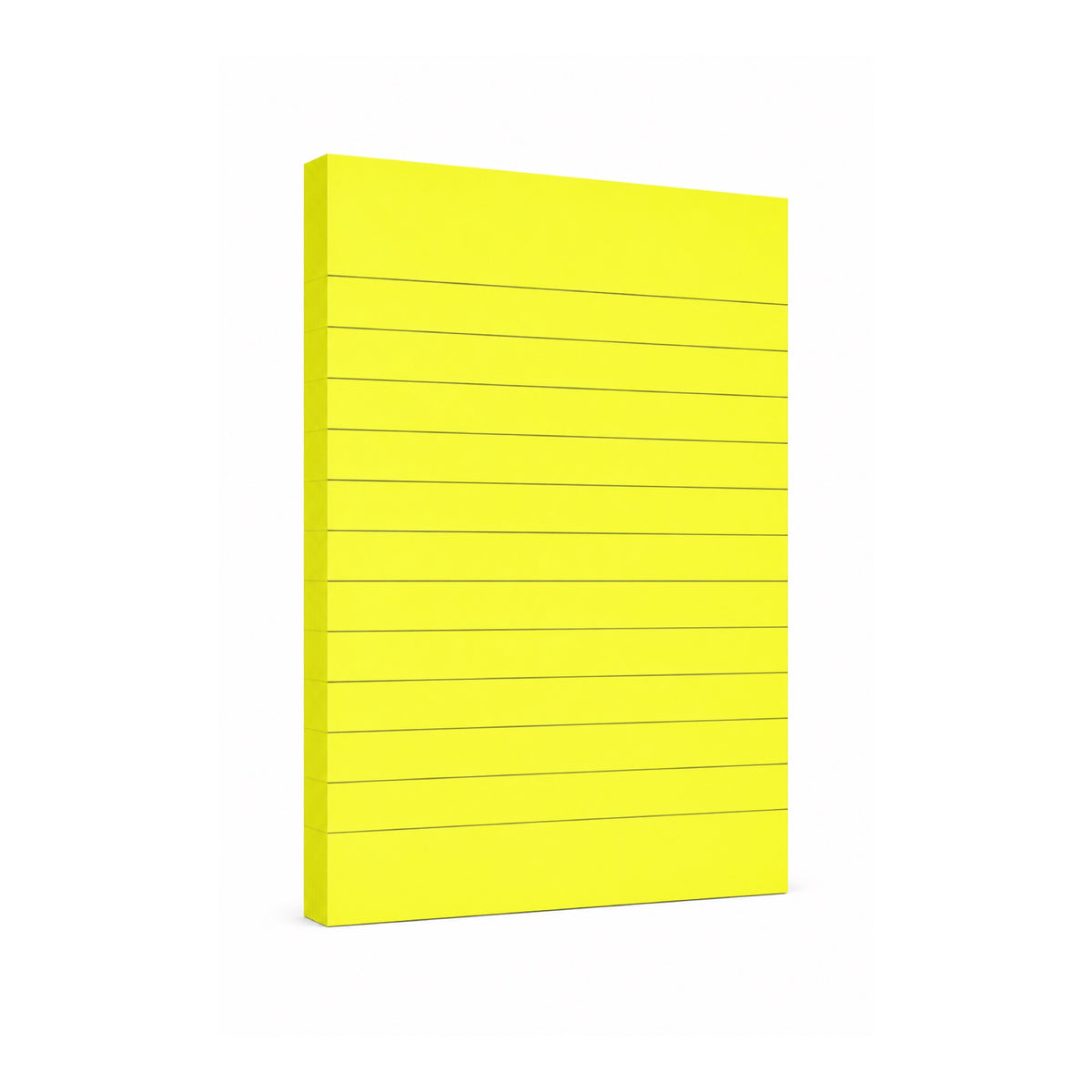 Fluorescent Lined Sticky Notes 100 x 150 mm - Yellow - Office R Us