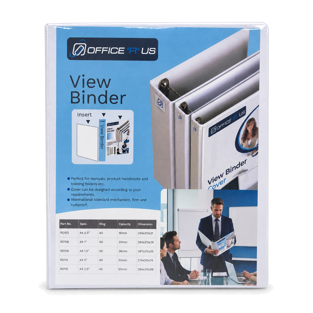 A4 View Binder - 1" Front Cover - Office R Us