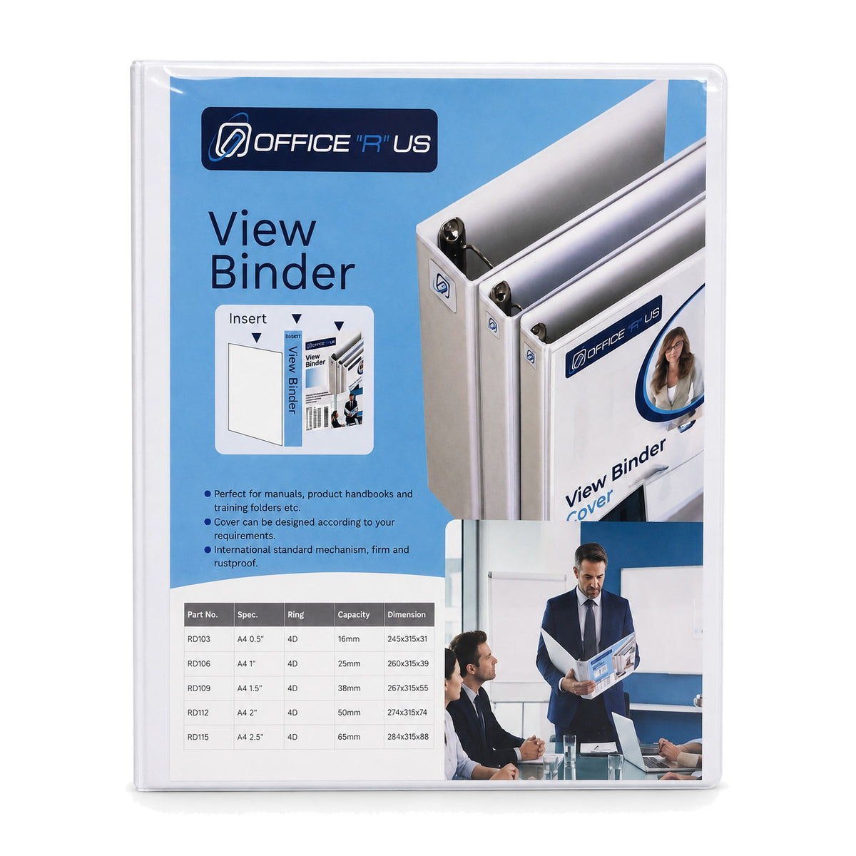 A4 View Binder - 2" Front Cover - Office R Us