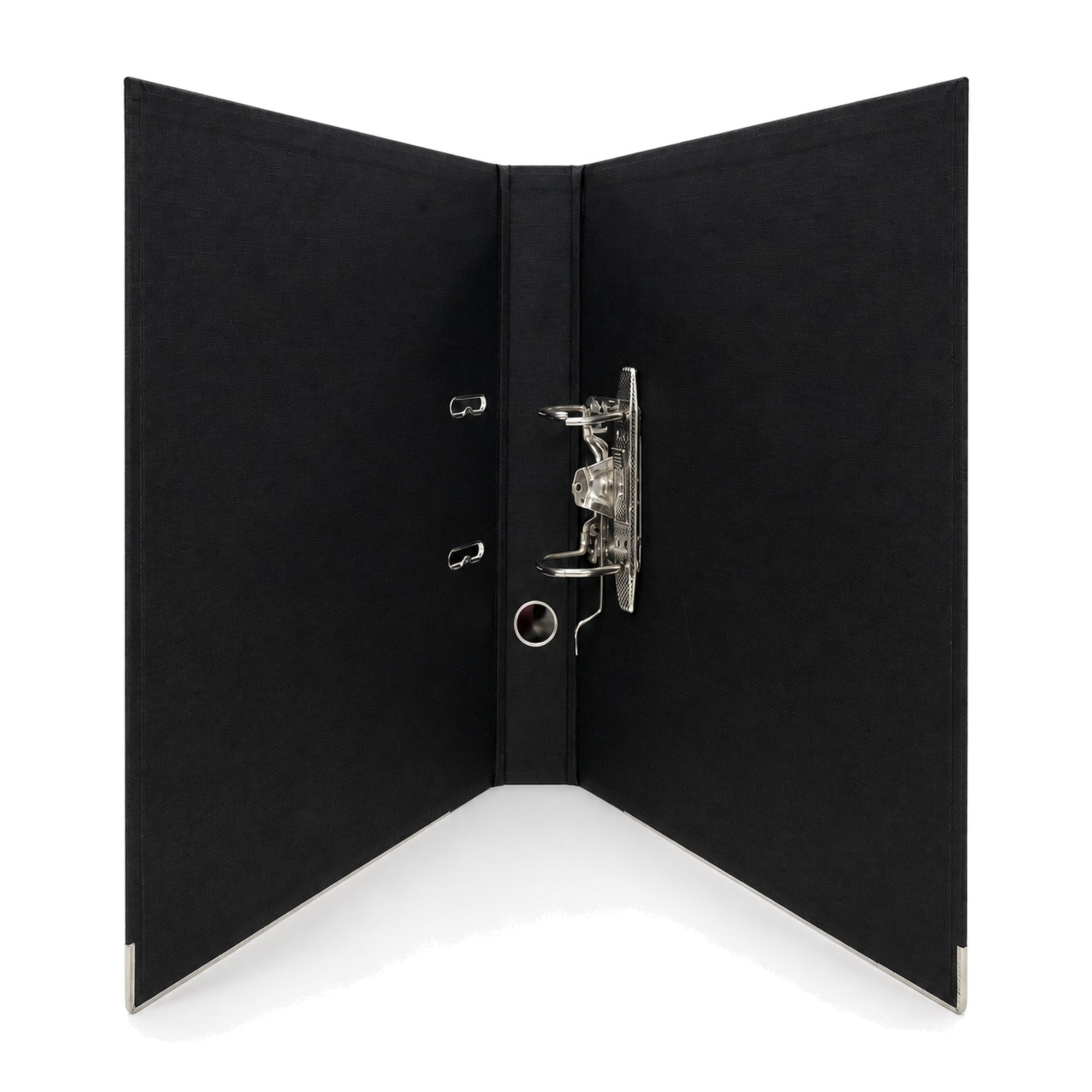 PP/PP Lever Arch File FC 2" - Black Open - Office R Us