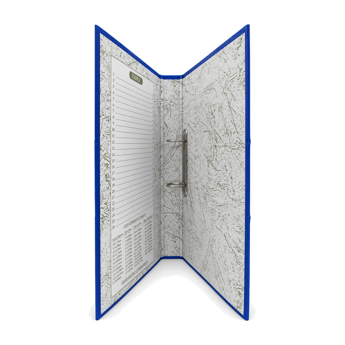 PP/Paper A4 2 D-Ring Binder 1" - Blue Open - Office R Us