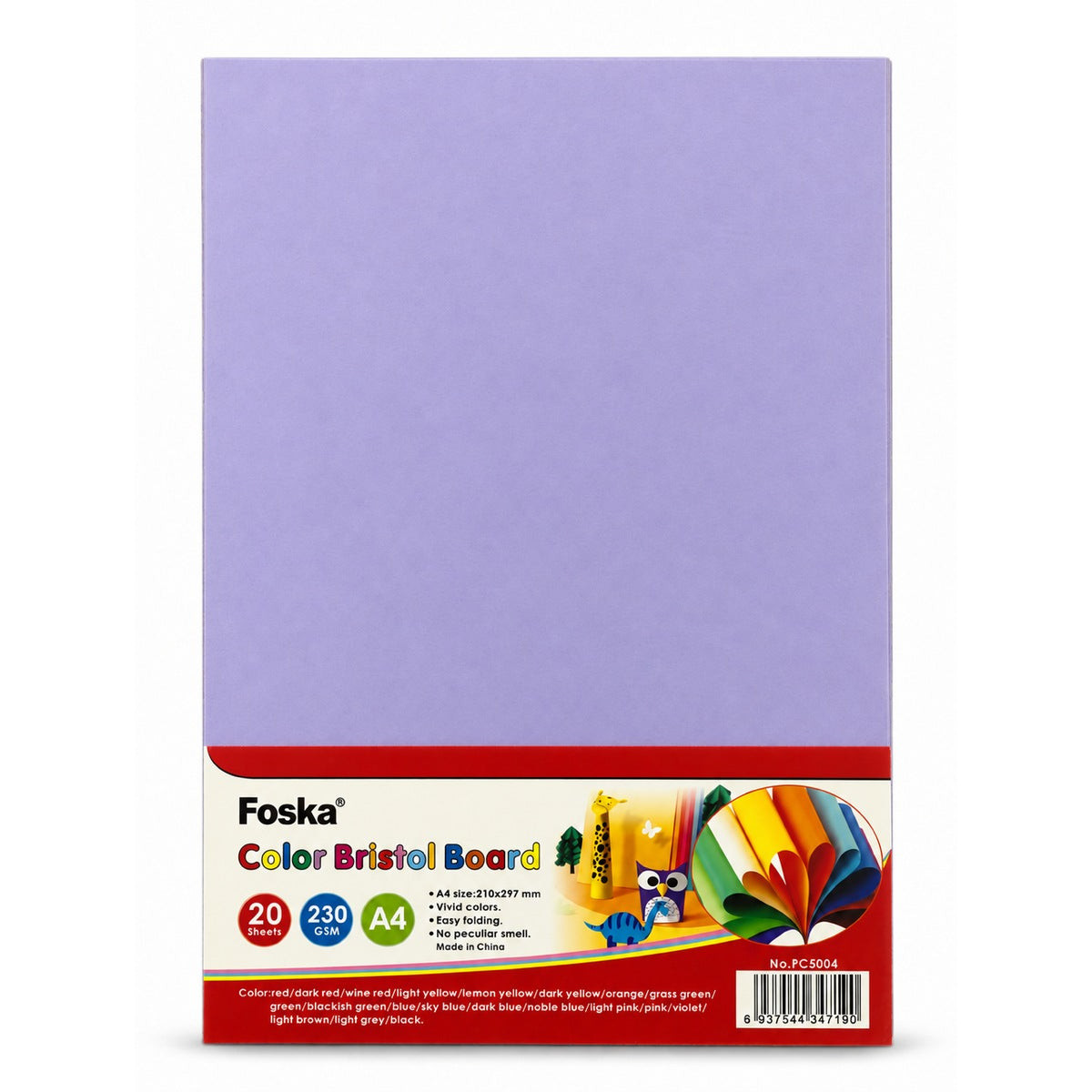 Foska Bristol board A4 pack, violet