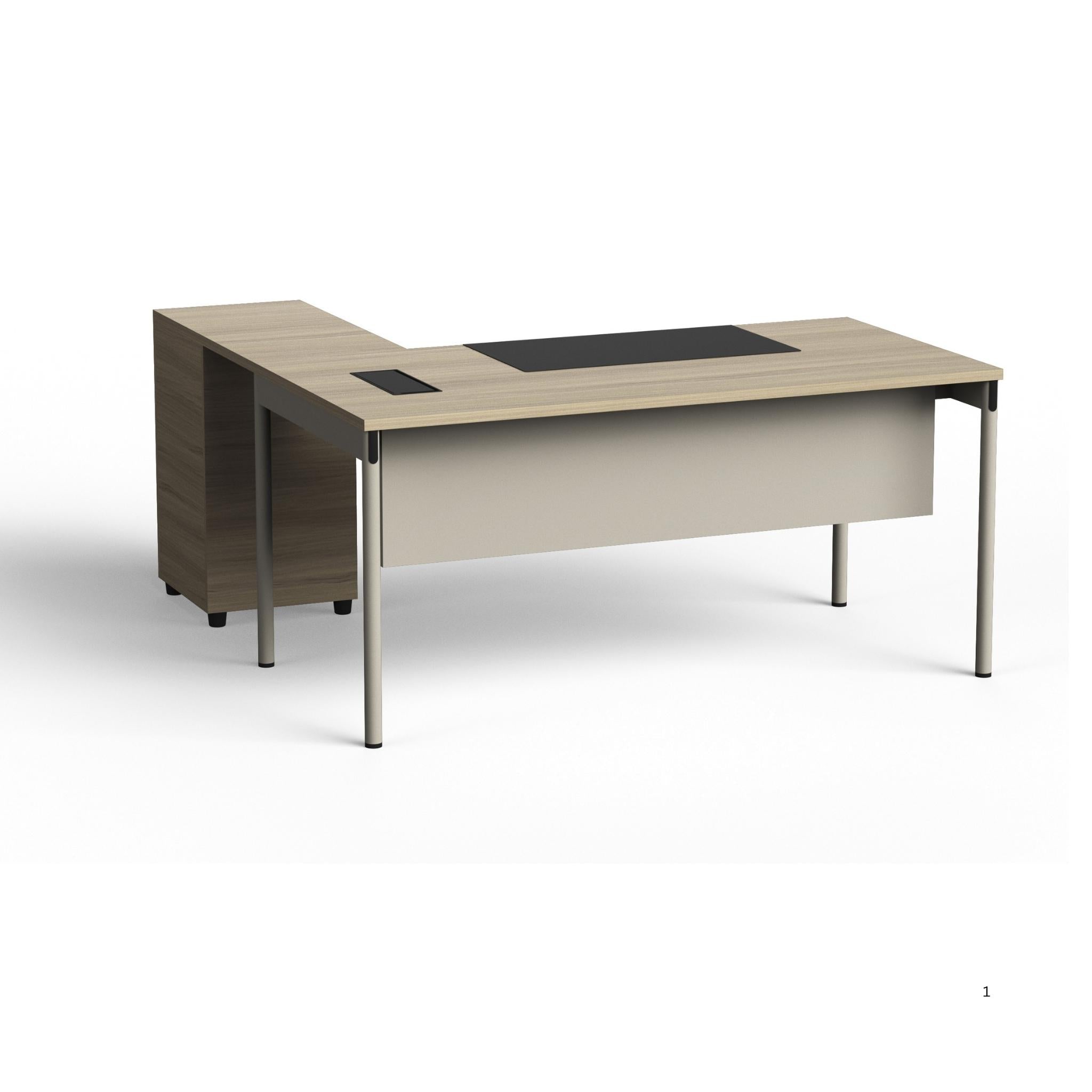 PG-AN16 - Managers Desk with 1 Drawer & 1 Door side Cabinet
