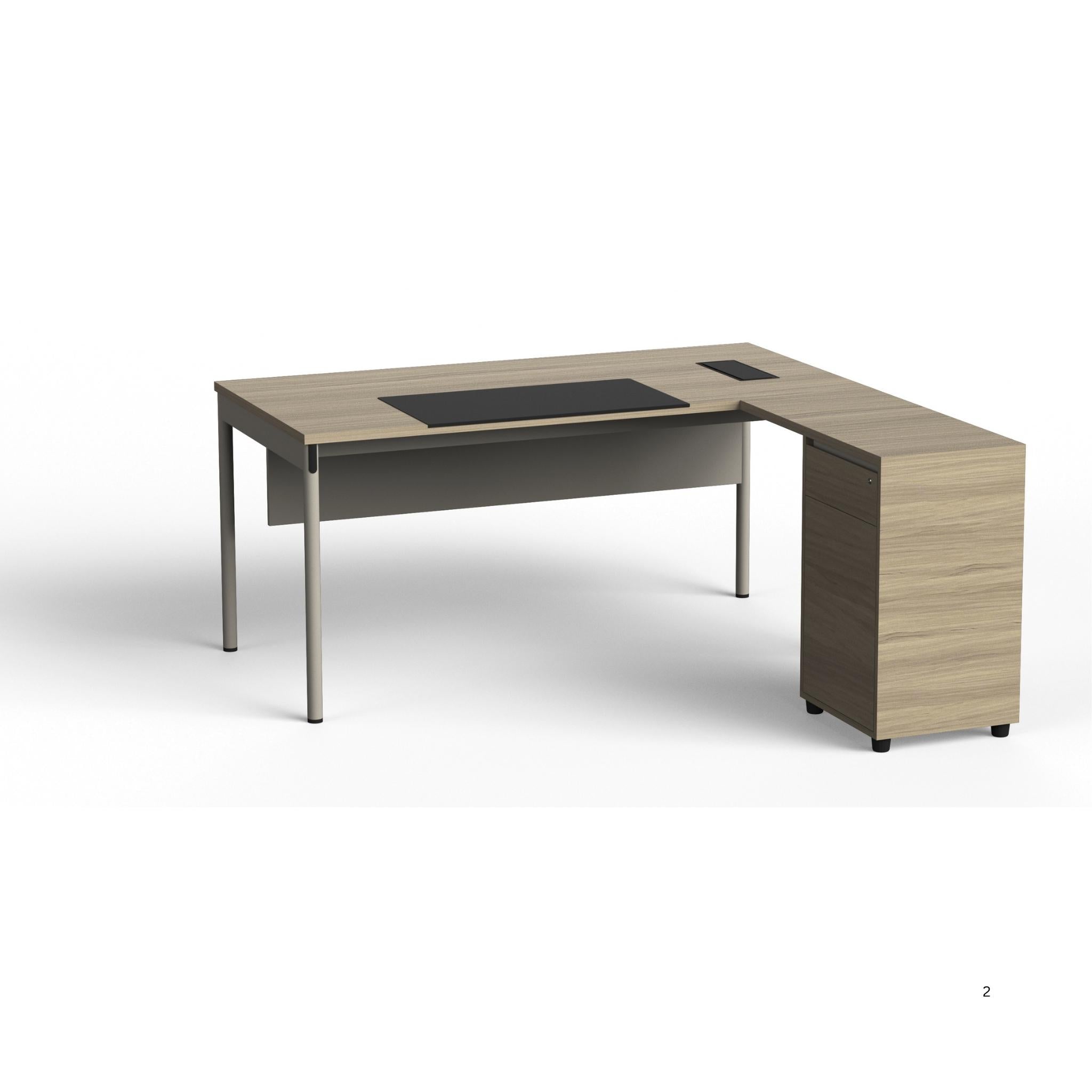 PG-AN16 - Managers Desk with 1 Drawer & 1 Door side Cabinet