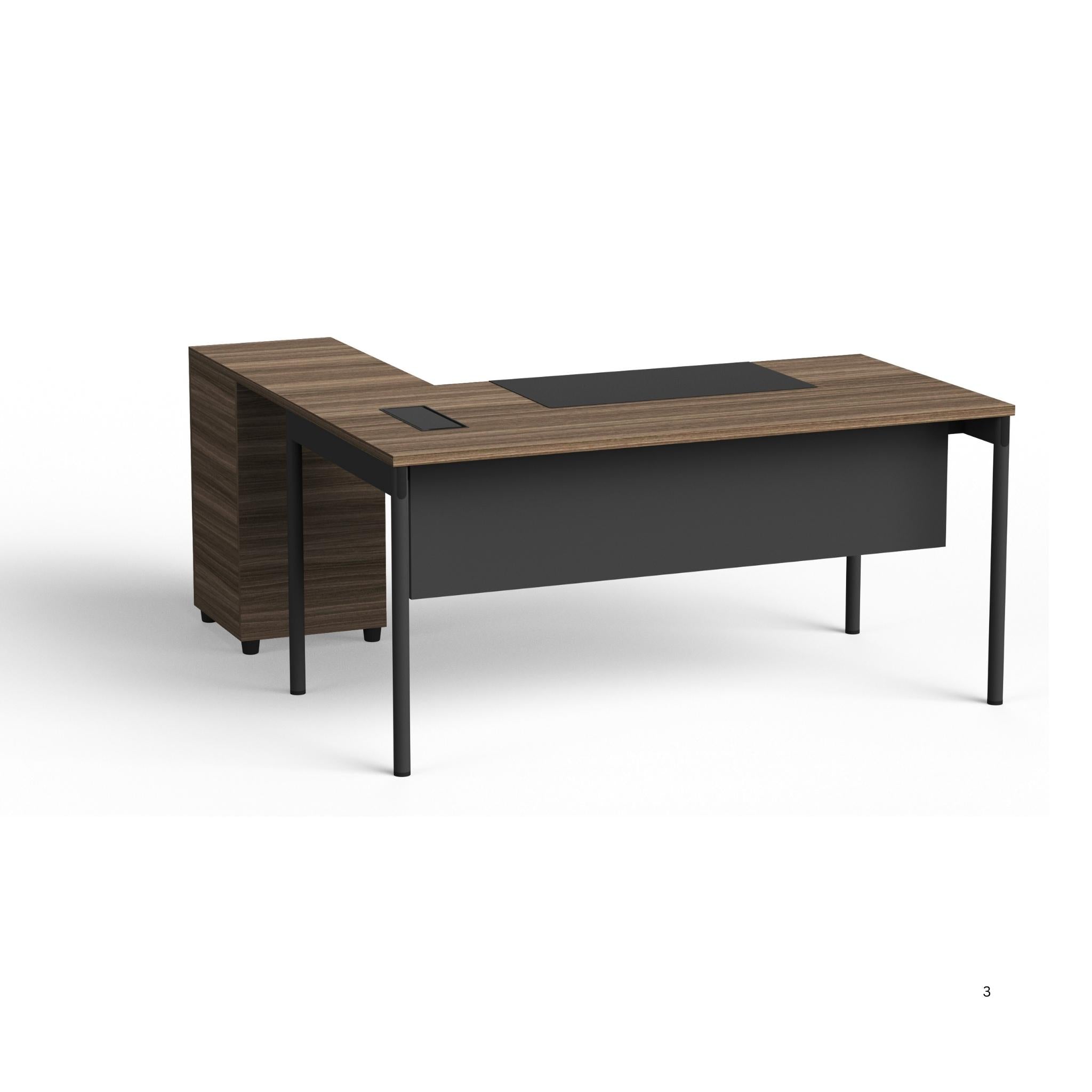 PG-AN16 - Managers Desk with 1 Drawer & 1 Door side Cabinet