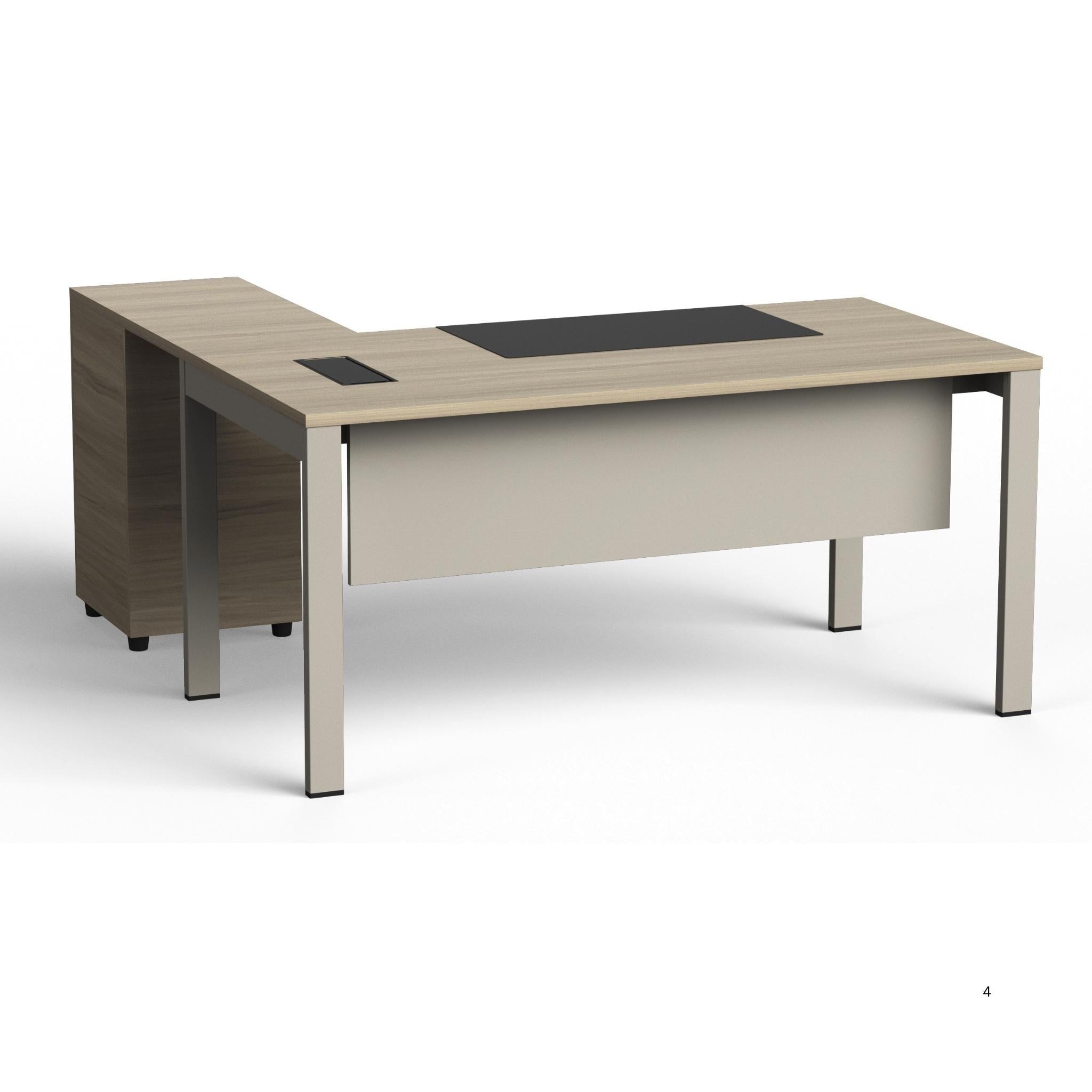 PS-TN16 - Manager Desk with Extension and 3 attached Drawers