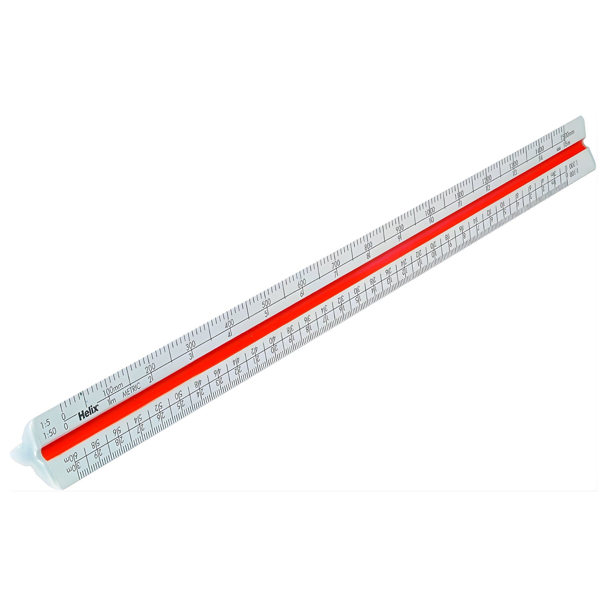Helix 30Cm Tri Scale Aluminium Ruler
