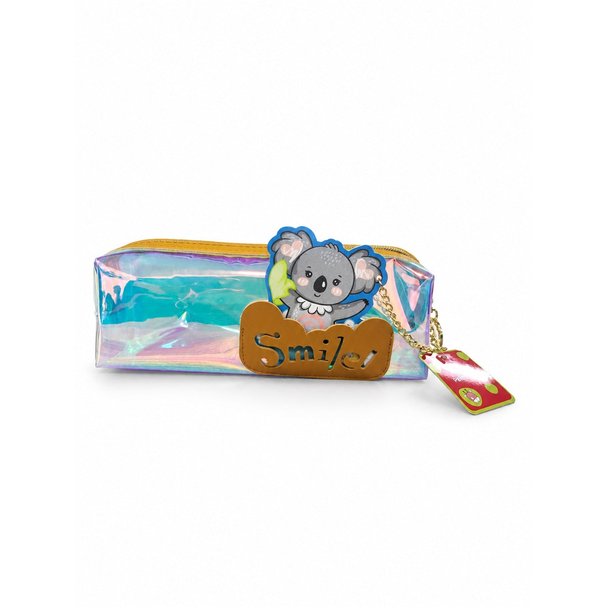 Foska BD2088 holographic pencil bag, angled view