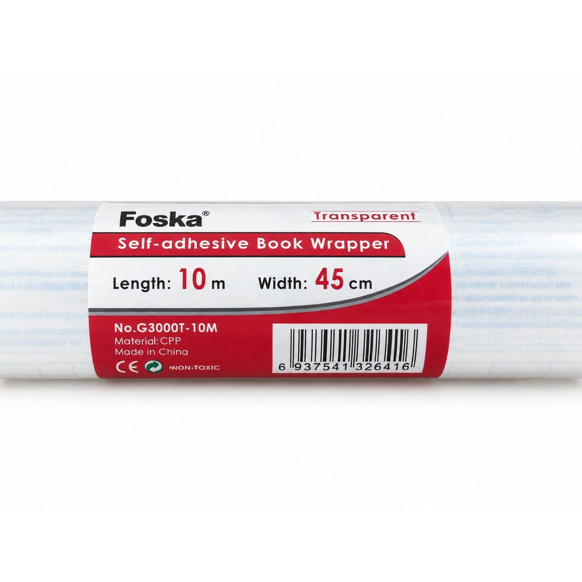 Foska G3000T-10M book cover roll label close-up