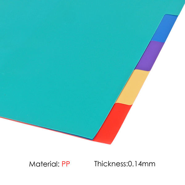 A4 Plastic Index Dividers – Assorted Colours