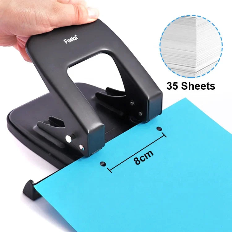 Foska 2-hole loose-leaf paper punch, 35 sheets