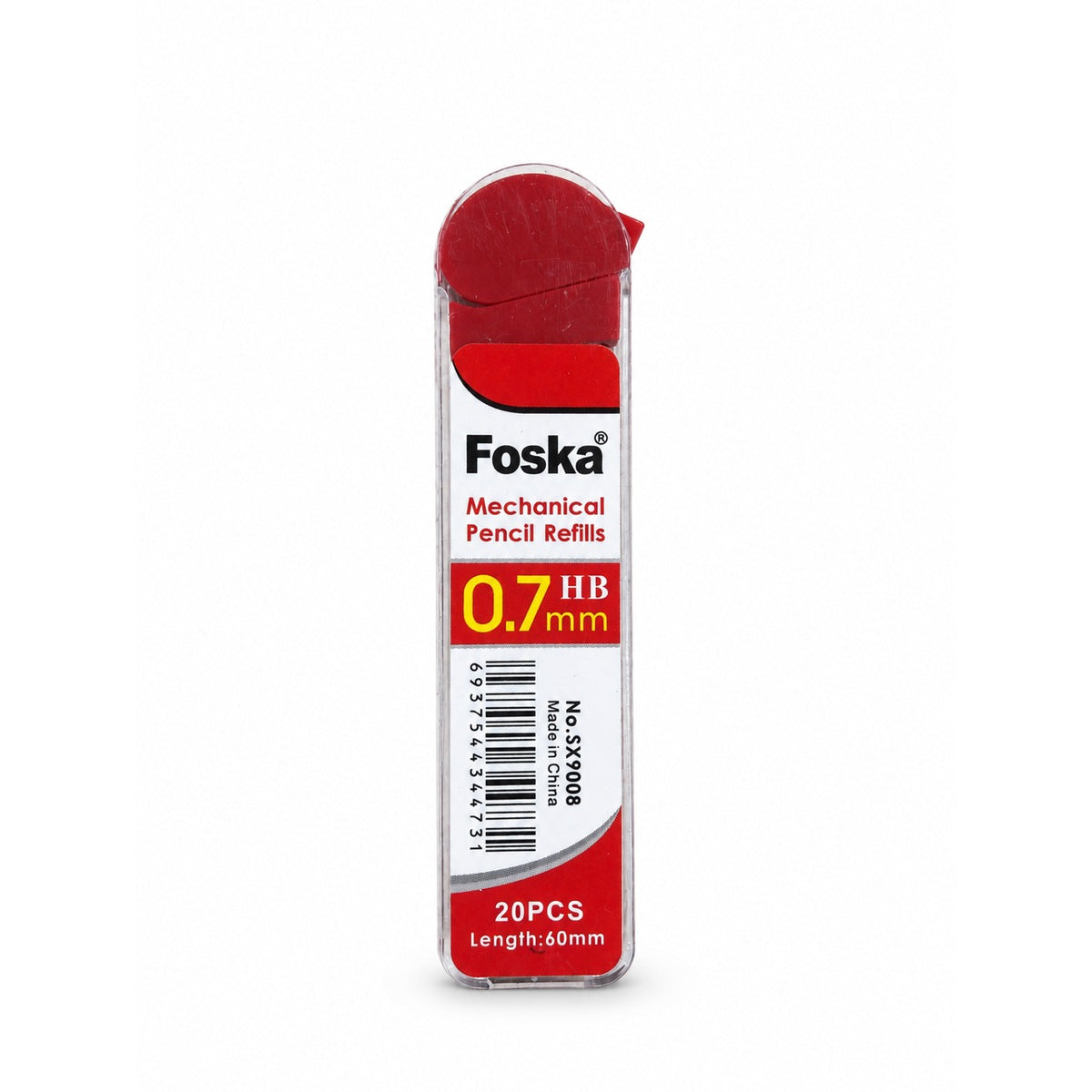 Foska SX9008 0.7 mm HB mechanical pencil lead refills, tube of 20