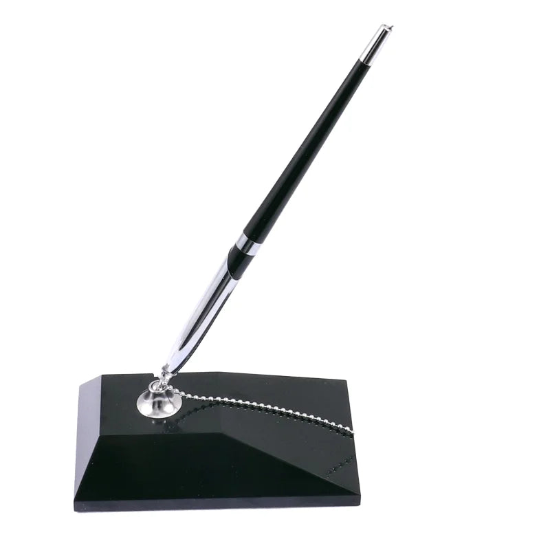 Rotatable Desk Ballpoint Pen with Chain 0.7mm
