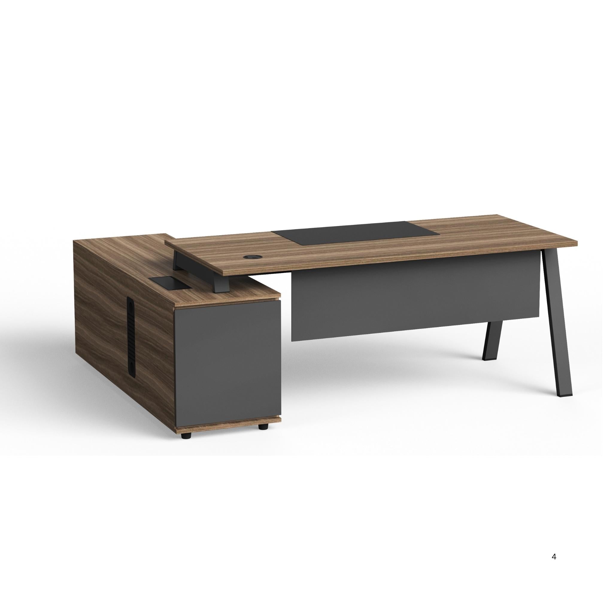 TS-A18L - Managers Desk with side Cabinet