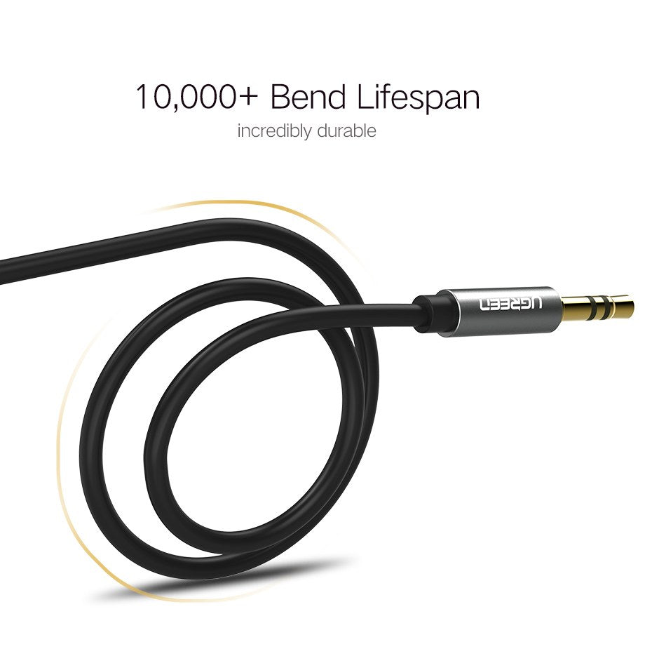 UGREEN 3.5mm Male to 3.5mm Male Cable (2m, Black) - View 5 - Office R Us