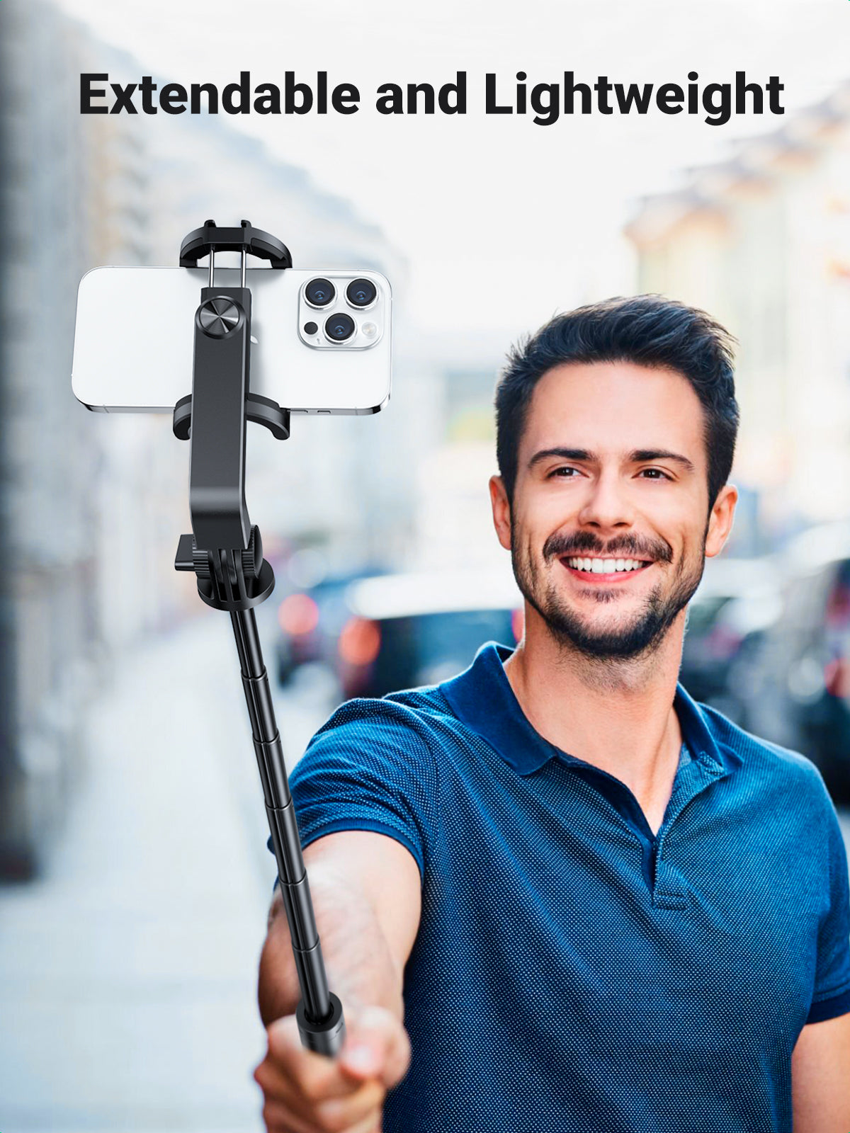 UGREEN Selfie Stick Tripod with Bluetooth Remote (15062) - View 3 - Office R Us