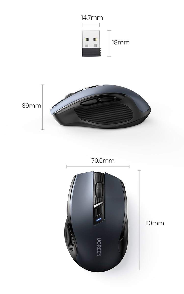 UGREEN Ergonomic Wireless Mouse - Office R Us Lagos