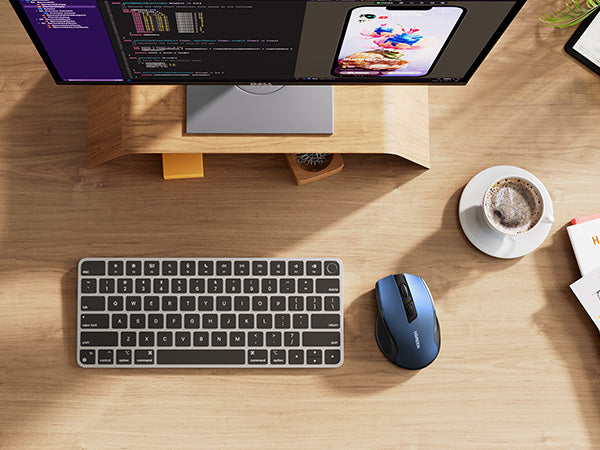 UGREEN Ergonomic 2.4G Wireless Mouse (Blue) - View 6 - Office R Us